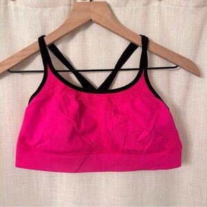Champion Hot Pink Sports Bra with Black Trim